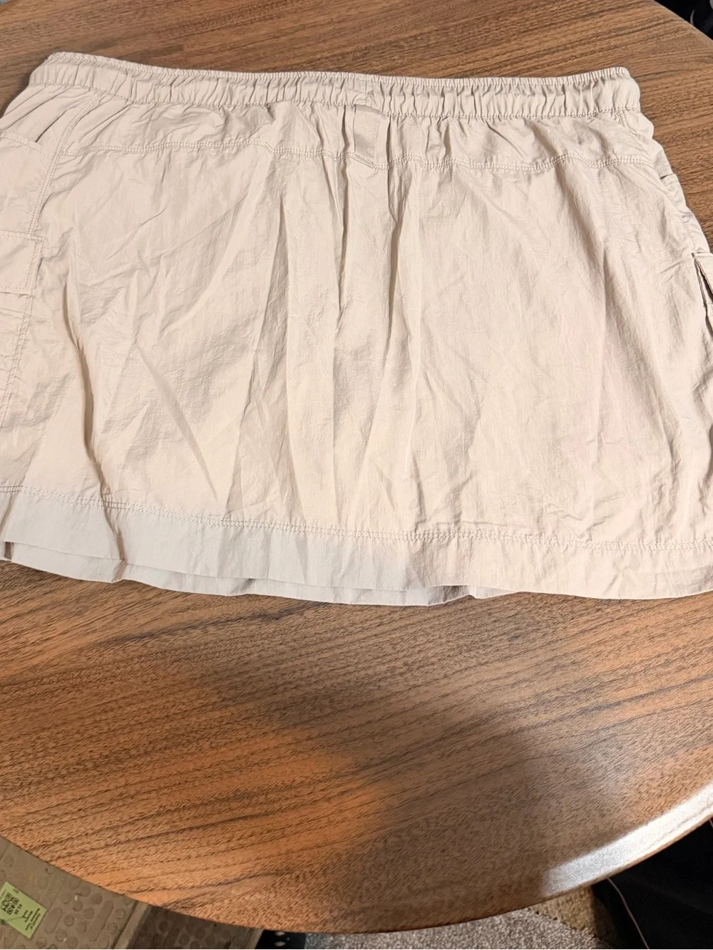 Avia Light Beige Cargo Skirt with Drawstring Waist - Picture 2 of 5